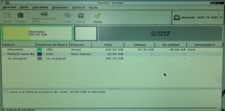 Partició creada