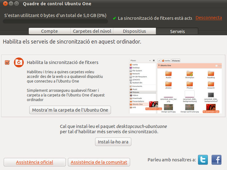 Cuadre control Ubuntu One