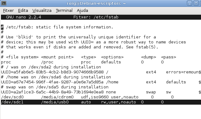 arxiu fstab arxiu fstab
