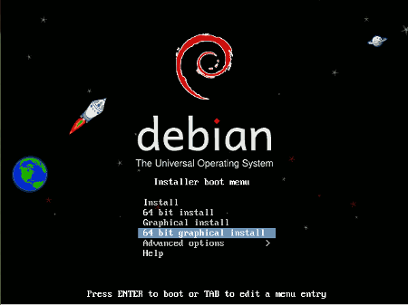 Installer boot menu Installer boot menu