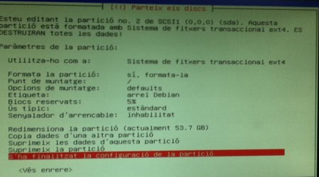 Partició arrel Partició arrel