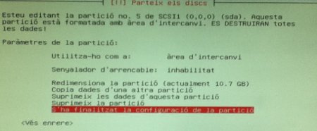 Partició swap Partició swap